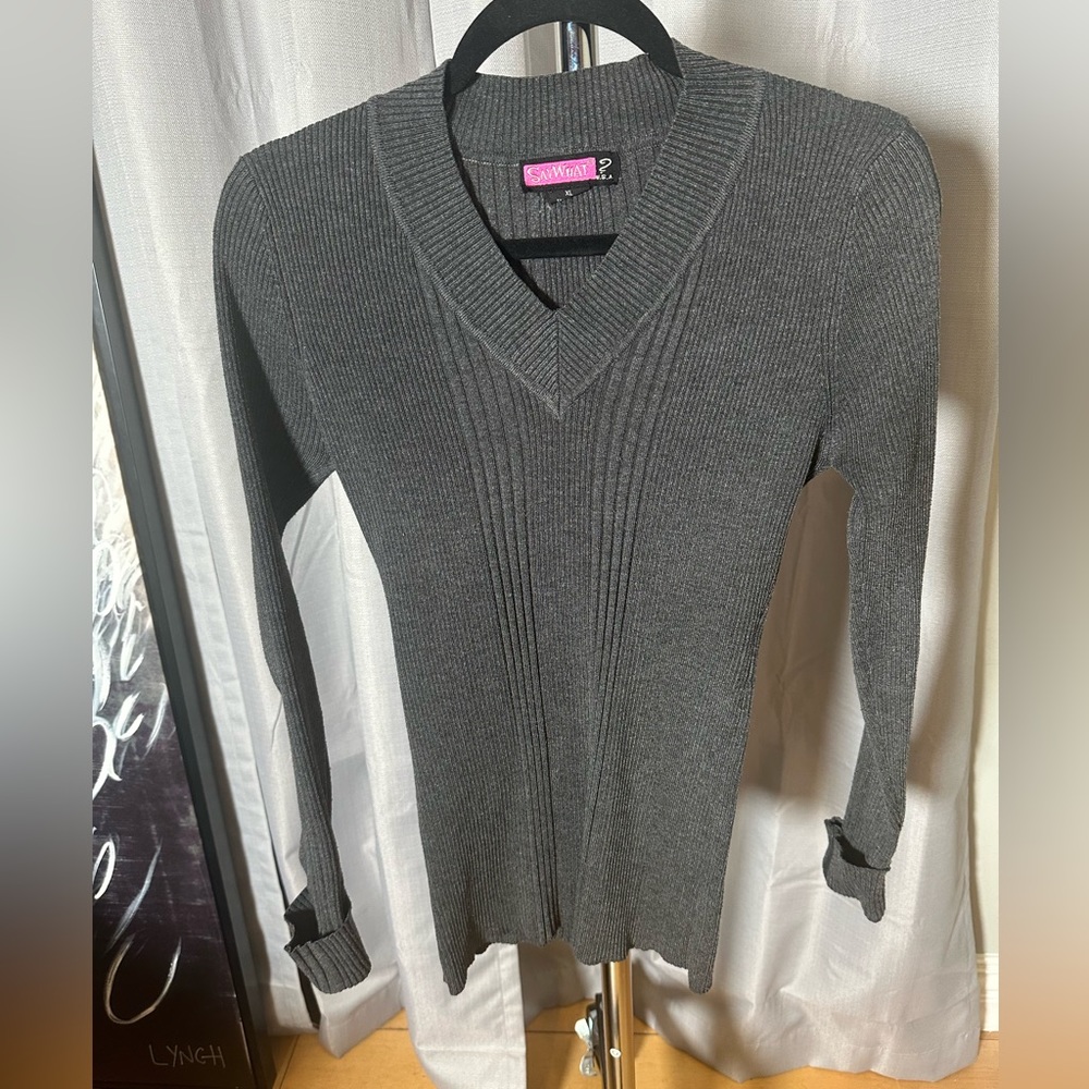 Gray sweater